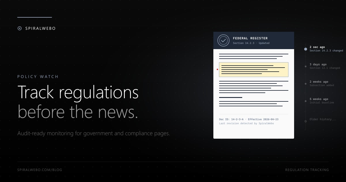 How to Monitor Government Pages for Policy Changes
