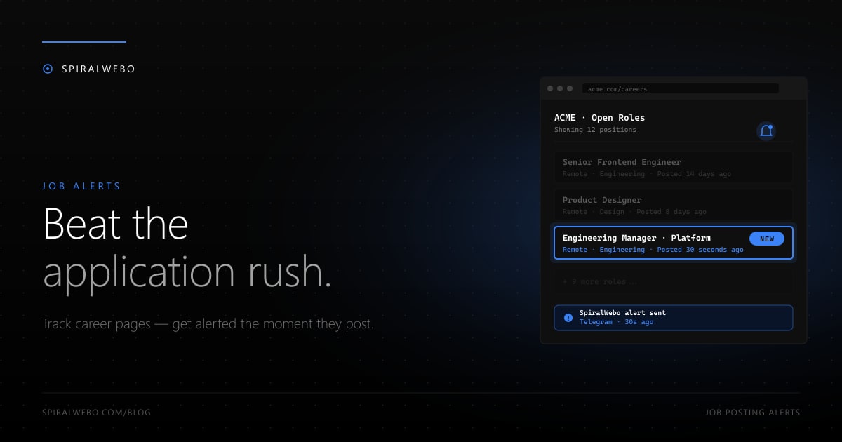 How to Track Job Postings (Career Pages &amp; LinkedIn Alerts)